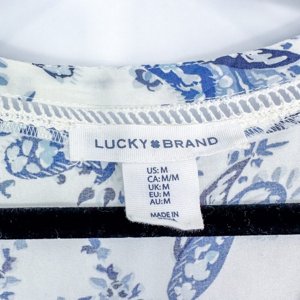 Lucky Brand Blue Floral Print Sleeveless Mini Dress - Picture 2 of 5
